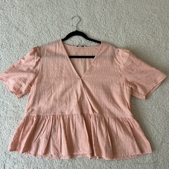 Madewell light peach colored blouse size xl - Picture 1 of 1
